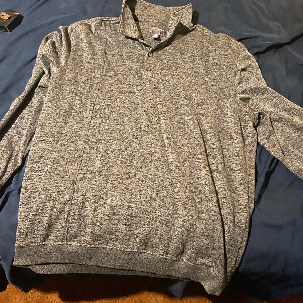 Van huesen flex grey long sleeve dress shirt